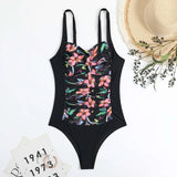 New Multi Large Solid Color Printed One Piece Women's Sexy Swimsuit