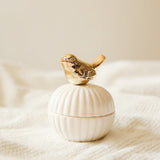 elvesmall Elegance Animal Figurine Handle Jewelry Storage Jar