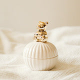 elvesmall Elegance Animal Figurine Handle Jewelry Storage Jar