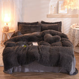 elvesmall Dreamy Winter Mink Fleece Bedsheet Set