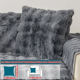 Modern Plush Faux Fur Sofa Cover, Winter Thick Warm Pet-Friendly Non-Slip Couch Protector for Armchair to 4-Seater Sofas, Machine Washable Soft Furniture Slipcover for Home and Office Decor - Polyester