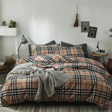 Sets Classic Designer Ladies Bedding Stripes Bedding Checkered 4pcs Comforter Set Luxury Bedroom Vintage Accessory U7# Best Quality