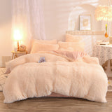 elvesmall Dreamy Winter Mink Fleece Bedsheet Set