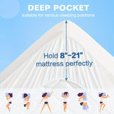 Twin Size Extra Thick Plush Mattress Topper - Ultimate Pressure Relief, Breathable Pillowtop Cover, Down Alternative Filled, Overfilled for Extra Softness, 8-21 Inch Deep Pocket, Protector for Mattress and Sleepers