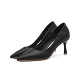 2025 775-1 2025 autumn new Korean version pointed toe nude high heels soft leather solid color women's single shoes manufacturers wholesale