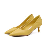 2025 775-1 2025 autumn new Korean version pointed toe nude high heels soft leather solid color women's single shoes manufacturers wholesale
