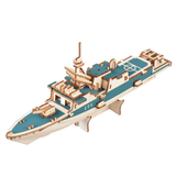 elvesmall 3D Woodcraft Assembly Battleship Series Kit Jigsaw Puzzle Toy Decoration Model for Kids Gift