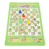 elvesmall Snake Ladder Interesting Board Game Toy Set Portable Flying Chess Board Educational Kids Toys