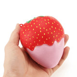 elvesmall Yunxin Squishy Strawberry with Jam Jumbo 10Cm Soft Slow Rising with Packaging Collection Gift Decor