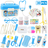 elvesmall 30/33/34/38/45/51Pcs Simulation Medical Role Play Pretend Doctor Game Equipment Set Early Educational Toy with Box for Kids Gift