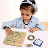 elvesmall Montessori Traditional Teaching Geometry Puzzle Pattern Educational School Home Game Toy for Kids Gift