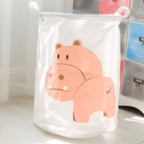 elvesmall Cartoon Animals Cloth Laundry Basket Storage Bag Laundry Clothes Organizer Pack Toy Artifacts