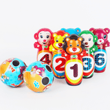 elvesmall 12PCS Cute Mini Bowling PU Soft Indoor Sport Play Games Safe Foam Kids Bowling Children Indoor Sport Family Funny Game Toy Gift