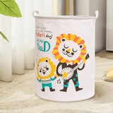 elvesmall Cartoon Animals Cloth Laundry Basket Storage Bag Laundry Clothes Organizer Pack Toy Artifacts