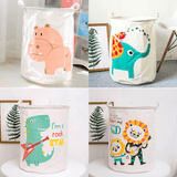 elvesmall Cartoon Animals Cloth Laundry Basket Storage Bag Laundry Clothes Organizer Pack Toy Artifacts