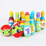 elvesmall 12PCS Cute Mini Bowling PU Soft Indoor Sport Play Games Safe Foam Kids Bowling Children Indoor Sport Family Funny Game Toy Gift