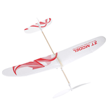 elvesmall ZT Model 20Inches Assembly Elastic Rubber Band Powered DIY Foam Plane Kit Aircraft Model Educational Toy