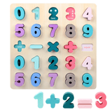 elvesmall Alphanumeric Board Wooden Jigsaw Volume Wooden Baby Young Children Early Education Educational Toys