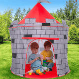 elvesmall Knight Themed Folding Castle Pops up Tent Play Toys for Kids Indoor Outdoor Playhouse Gift