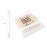 elvesmall 100Pcs Soft Clean Cotton Swab Women Wood Stick Beauty Stick Makeup Cotton Buds Tip for Nose Ears Cleaning Care Tool