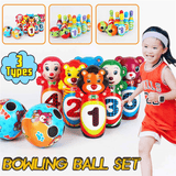 elvesmall 12PCS Cute Mini Bowling PU Soft Indoor Sport Play Games Safe Foam Kids Bowling Children Indoor Sport Family Funny Game Toy Gift