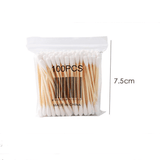 elvesmall 100Pcs Soft Clean Cotton Swab Women Wood Stick Beauty Stick Makeup Cotton Buds Tip for Nose Ears Cleaning Care Tool