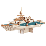 elvesmall 3D Woodcraft Assembly Battleship Series Kit Jigsaw Puzzle Toy Decoration Model for Kids Gift