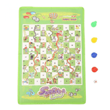 elvesmall Snake Ladder Interesting Board Game Toy Set Portable Flying Chess Board Educational Kids Toys