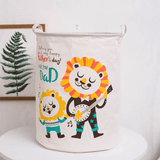 elvesmall Cartoon Animals Cloth Laundry Basket Storage Bag Laundry Clothes Organizer Pack Toy Artifacts