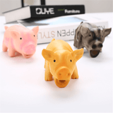 elvesmall Latex Pig Shape Toy Grunting Sound Dog Puppy Chewing Squeaker Pet Funny Playing Toys