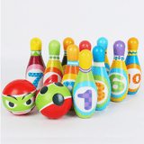 elvesmall 12PCS Cute Mini Bowling PU Soft Indoor Sport Play Games Safe Foam Kids Bowling Children Indoor Sport Family Funny Game Toy Gift