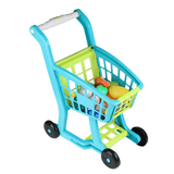 elvesmall Plastic Kids' Supermarket Shopping Cart Set with Accessories (Fruits & Vegetables & Snack Boxes) for Children Toys