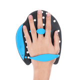 elvesmall 1 Pair Kid Adult Swim Swimming Silicone Hand Paddles Training Glove Workout Pool Aid