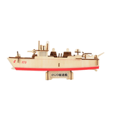 elvesmall 3D Woodcraft Assembly Battleship Series Kit Jigsaw Puzzle Toy Decoration Model for Kids Gift