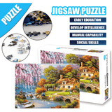 elvesmall 1000 Pcs Pcikwoo Landscape Jigsaw Puzzle Unzip for Boys and Girls Indoor Toys