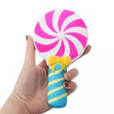 elvesmall Windmill Lollipop Squishy 16.5Cm Slow Rising Gift Toy Collection Gift Decor Toy