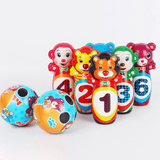 elvesmall 12PCS Cute Mini Bowling PU Soft Indoor Sport Play Games Safe Foam Kids Bowling Children Indoor Sport Family Funny Game Toy Gift