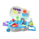 elvesmall Kids Kitchen Dishwasher Playing Sink Dishes Toys Play Pretend Play Toy Set