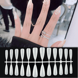 elvesmall 520Pcs Trapezoid Nail Mold Nail Folds Full Nail Patch Nail Tips