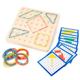 elvesmall Montessori Traditional Teaching Geometry Puzzle Pattern Educational School Home Game Toy for Kids Gift