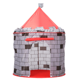 elvesmall Knight Themed Folding Castle Pops up Tent Play Toys for Kids Indoor Outdoor Playhouse Gift