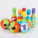 elvesmall 12PCS Cute Mini Bowling PU Soft Indoor Sport Play Games Safe Foam Kids Bowling Children Indoor Sport Family Funny Game Toy Gift