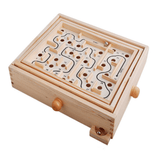 elvesmall Wooden Desktop Maze Game Leisure Educational Toys Kids Gifts