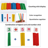 elvesmall Digital Matching Box 3-6 Years Old Children Math Enlightenment Counting Stick Learning Early Learning Indoor Toys