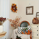 Sm:)e Fall Polka Dot Pumpkin Throw Pillow Cover 12x20 Inch, Seasonal Autumn Thanksgiving Harvest Decoration For Home Sofa Couch