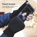 Polar Fleece Warm Flip Gloves Solid Color Half Finger Touchscreen Gloves Outdoor Cycling Driving Gloves Unisex Work Gloves