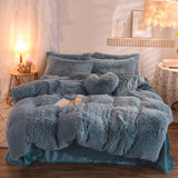 elvesmall Dreamy Winter Mink Fleece Bedsheet Set