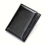 Premium Genuine Leather Tri-fold Wallet with Coin Pocket & RFID Shield - Secure, Stylish, & Ideal Valentines Gift for Him