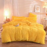 elvesmall Dreamy Winter Mink Fleece Bedsheet Set