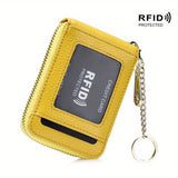 Premium RFID Blocking Card Holder Wallet - Secure Zip Around Design with Multiple Compartments for Easy Organization - Stylish Casual Style for Everyday Use